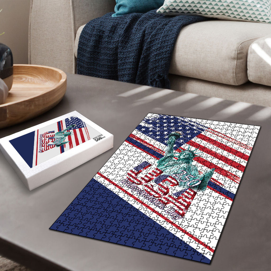 4th Of July United States Puzzle USA 250 Years Anniversary Statue Of Liberty