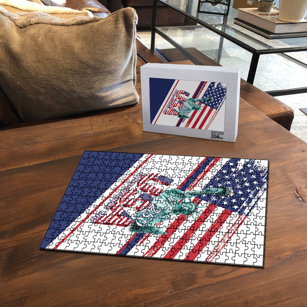 4th Of July United States Puzzle USA 250 Years Anniversary Statue Of Liberty