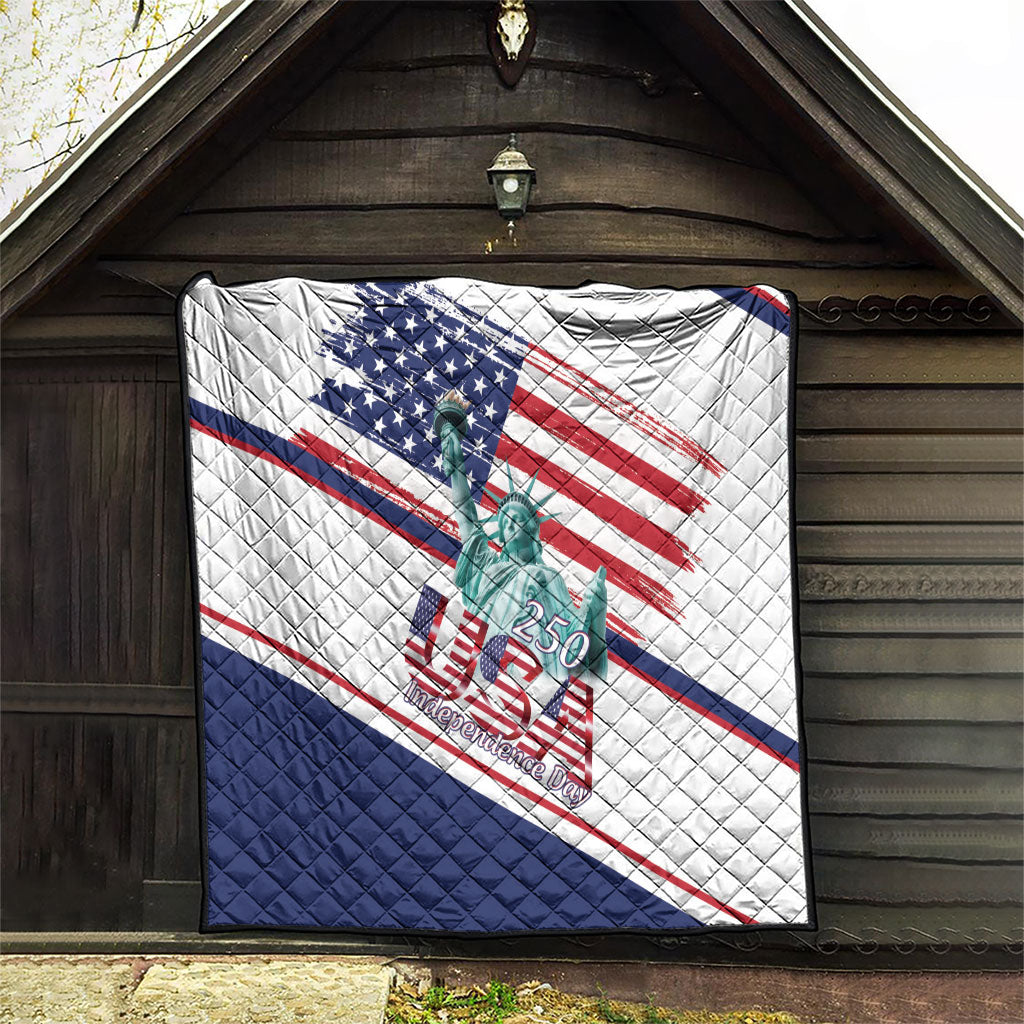 4th Of July United States Quilt USA 250 Years Anniversary Statue Of Liberty