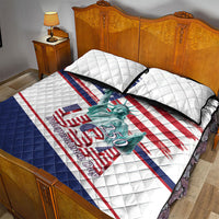 4th Of July United States Quilt Bed Set USA 250 Years Anniversary Statue Of Liberty