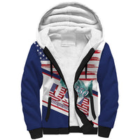 4th Of July United States Sherpa Hoodie USA 250 Years Anniversary Statue Of Liberty