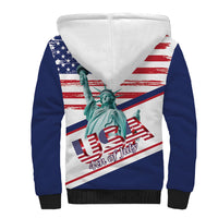 4th Of July United States Sherpa Hoodie USA 250 Years Anniversary Statue Of Liberty