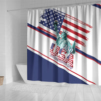 4th Of July United States Shower Curtain USA 250 Years Anniversary Statue Of Liberty