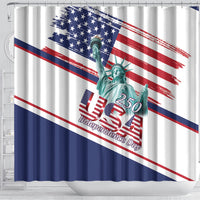 4th Of July United States Shower Curtain USA 250 Years Anniversary Statue Of Liberty