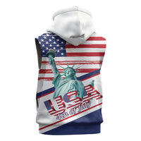 4th Of July United States Sleeveless Hoodie USA 250 Years Anniversary Statue Of Liberty