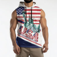 4th Of July United States Sleeveless Hoodie USA 250 Years Anniversary Statue Of Liberty