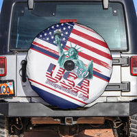 4th Of July United States Spare Tire Cover USA 250 Years Anniversary Statue Of Liberty