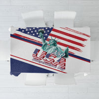 4th Of July United States Tablecloth USA 250 Years Anniversary Statue Of Liberty