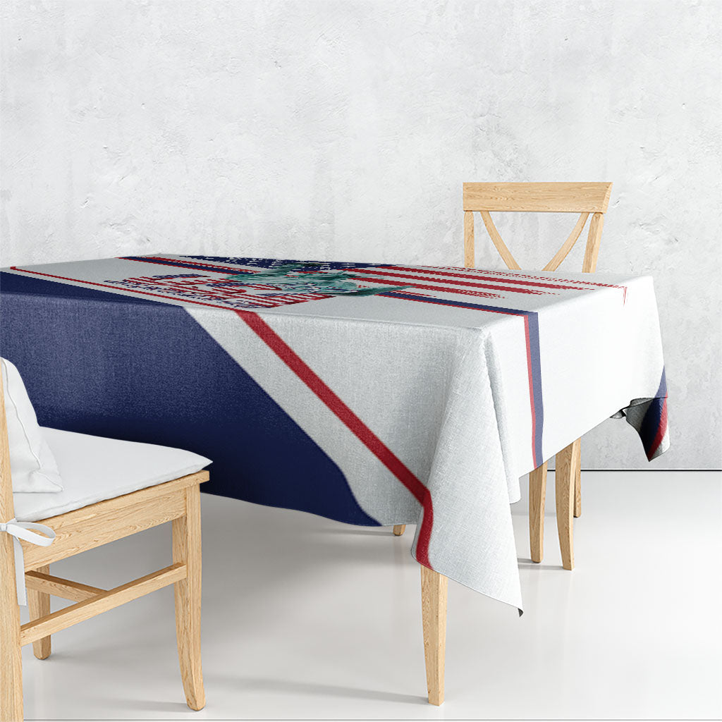 4th Of July United States Tablecloth USA 250 Years Anniversary Statue Of Liberty
