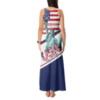 4th Of July United States Tank Maxi Dress USA 250 Years Anniversary Statue Of Liberty