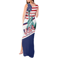 4th Of July United States Tank Maxi Dress USA 250 Years Anniversary Statue Of Liberty
