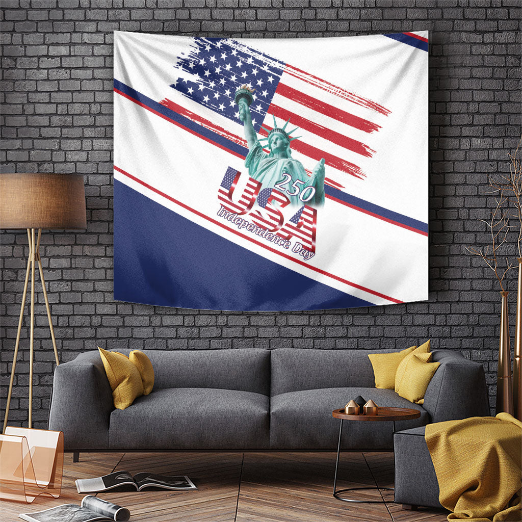 4th Of July United States Tapestry USA 250 Years Anniversary Statue Of Liberty