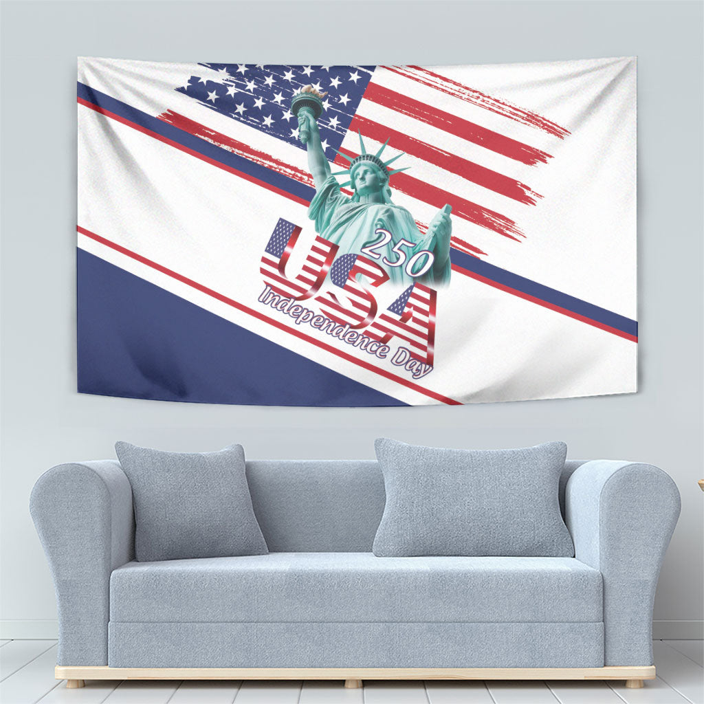 4th Of July United States Tapestry USA 250 Years Anniversary Statue Of Liberty