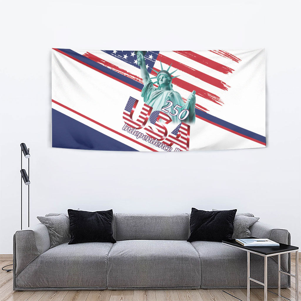 4th Of July United States Tapestry USA 250 Years Anniversary Statue Of Liberty