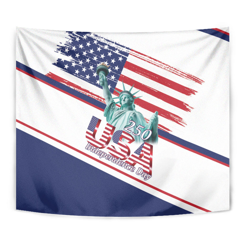 4th Of July United States Tapestry USA 250 Years Anniversary Statue Of Liberty