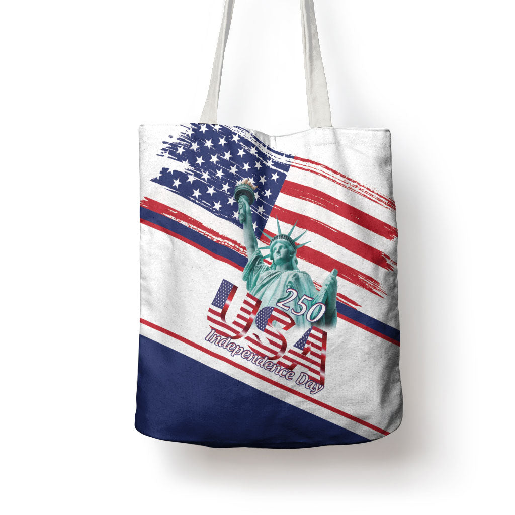 4th Of July United States Tote Bag USA 250 Years Anniversary Statue Of Liberty