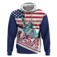4th Of July United States Zip Hoodie USA 250 Years Anniversary Statue Of Liberty