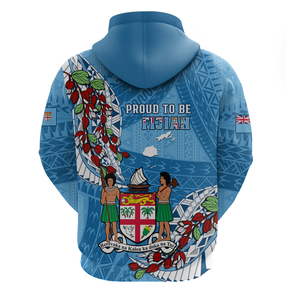 Fiji Day Hoodie Fijian Tagimaucia Flower Polynesian Mix Tapa Pattern - Wonder Print Shop