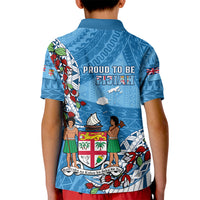 Fiji Day Kid Polo Shirt Fijian Tagimaucia Flower Polynesian Mix Tapa Pattern - Wonder Print Shop