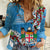 Fiji Day Women Casual Shirt Fijian Tagimaucia Flower Polynesian Mix Tapa Pattern - Wonder Print Shop
