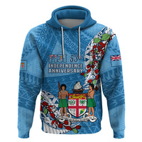 Personalised Fiji Day Hoodie Fijian Tagimaucia Flower Polynesian Mix Tapa Pattern - Wonder Print Shop
