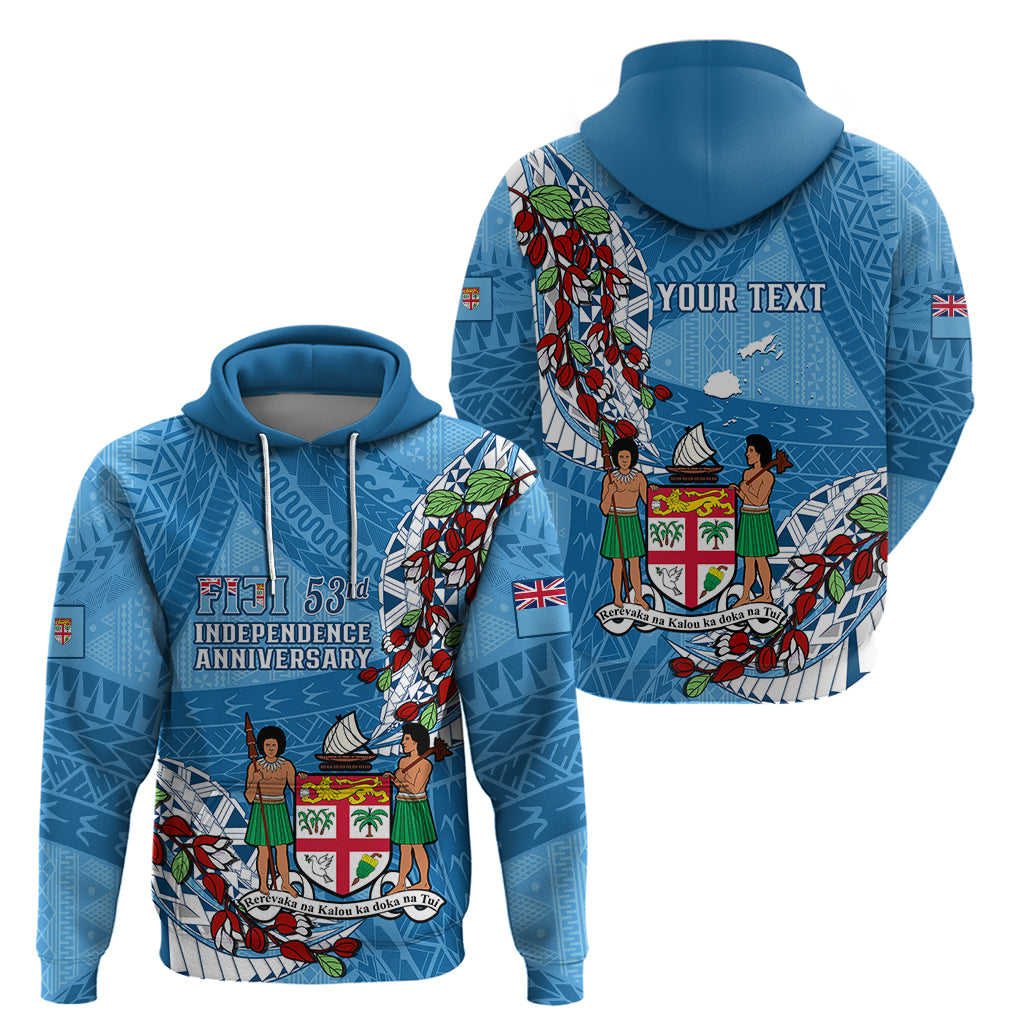 Personalised Fiji Day Hoodie Fijian Tagimaucia Flower Polynesian Mix Tapa Pattern - Wonder Print Shop