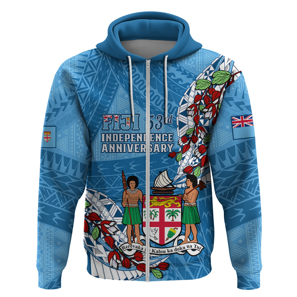 Personalised Fiji Day Hoodie Fijian Tagimaucia Flower Polynesian Mix Tapa Pattern - Wonder Print Shop