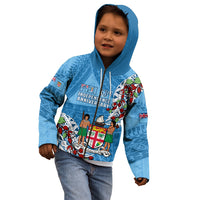 Personalised Fiji Day Kid Hoodie Fijian Tagimaucia Flower Polynesian Mix Tapa Pattern - Wonder Print Shop