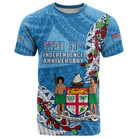 Personalised Fiji Day T Shirt Fijian Tagimaucia Flower Polynesian Mix Tapa Pattern - Wonder Print Shop