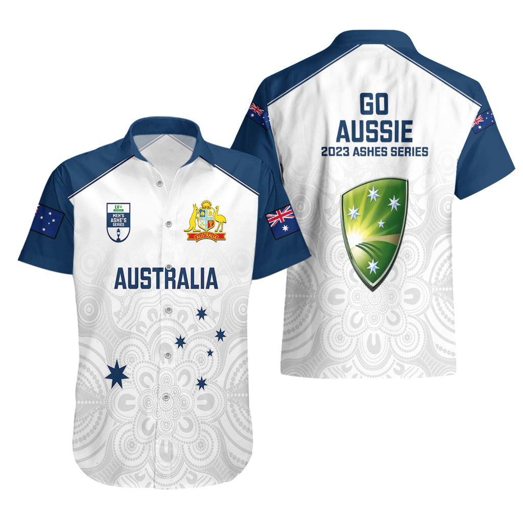 Australia Cricket Hawaiian Shirt 2023 Ashes Go Aussie Indigenous Art - Wonder Print Shop