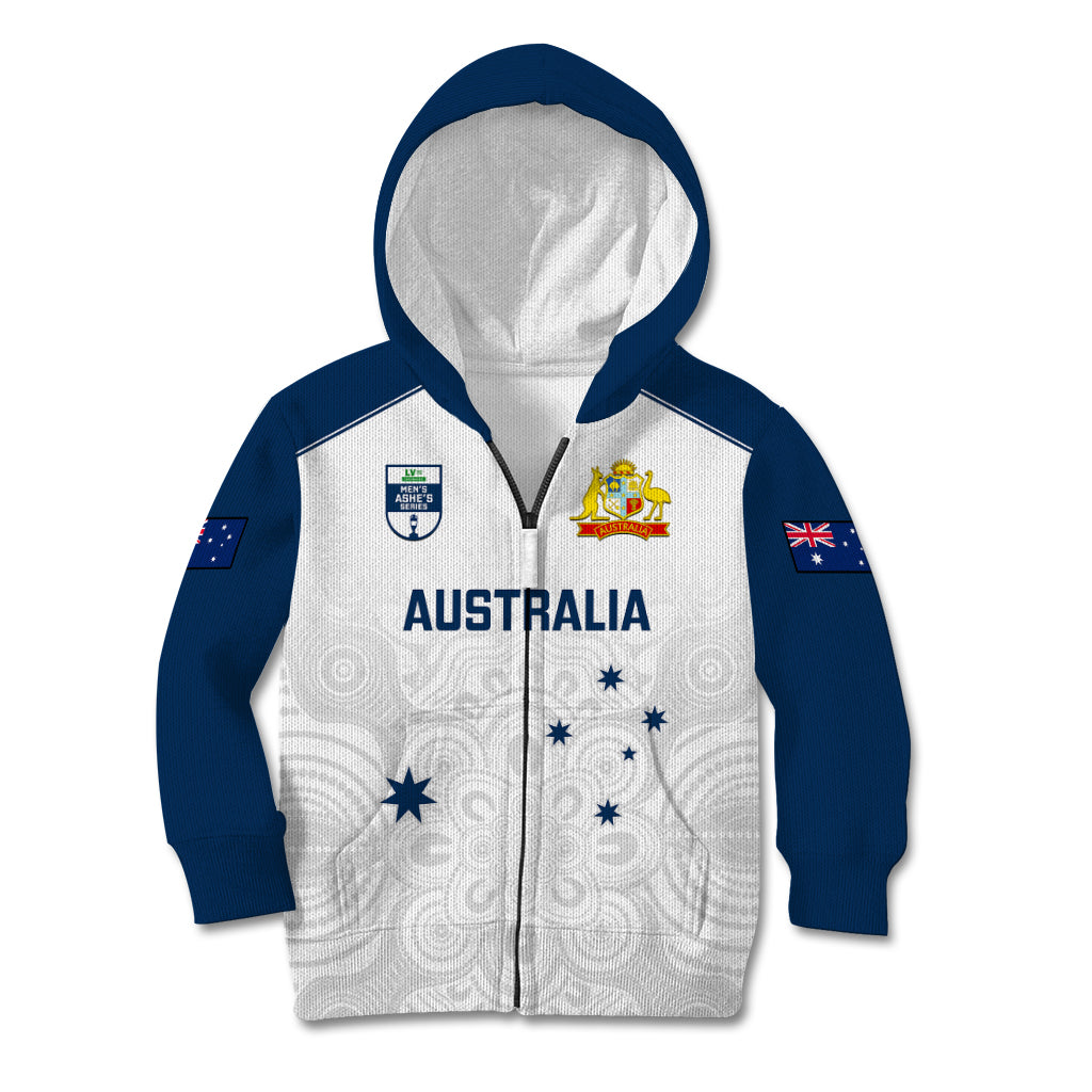 Australia Cricket Kid Hoodie 2023 Ashes Go Aussie Indigenous Art - Wonder Print Shop