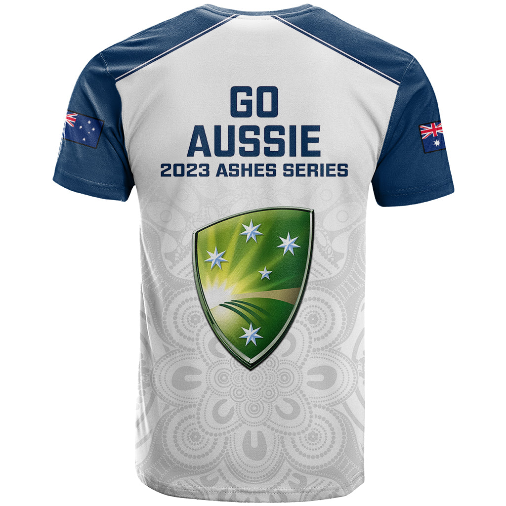 Australia Cricket T Shirt 2023 Ashes Go Aussie Indigenous Art - Wonder Print Shop