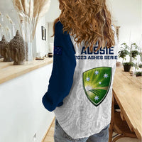 Australia Cricket Women Casual Shirt 2023 Ashes Go Aussie Indigenous Art - Wonder Print Shop