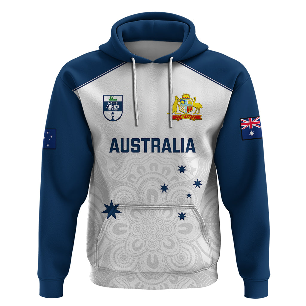 Personalised Australia Cricket Hoodie 2023 Ashes Go Aussie Indigenous Art - Wonder Print Shop