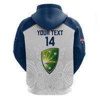Personalised Australia Cricket Hoodie 2023 Ashes Go Aussie Indigenous Art - Wonder Print Shop