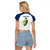 Personalised Australia Cricket Raglan Cropped T Shirt 2023 Ashes Go Aussie Indigenous Art - Wonder Print Shop