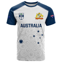 Personalised Australia Cricket T Shirt 2023 Ashes Go Aussie Indigenous Art - Wonder Print Shop