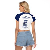 England Cricket Raglan Cropped T Shirt 2023 Ashes Sporty Version - Wonder Print Shop