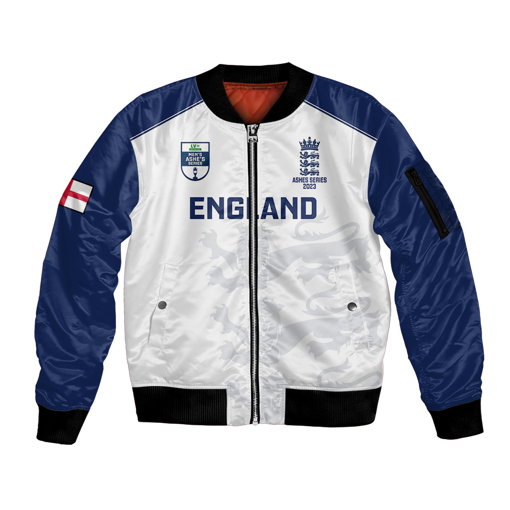 England Cricket Sleeve Zip Bomber Jacket 2023 Ashes Sporty Version - Wonder Print Shop