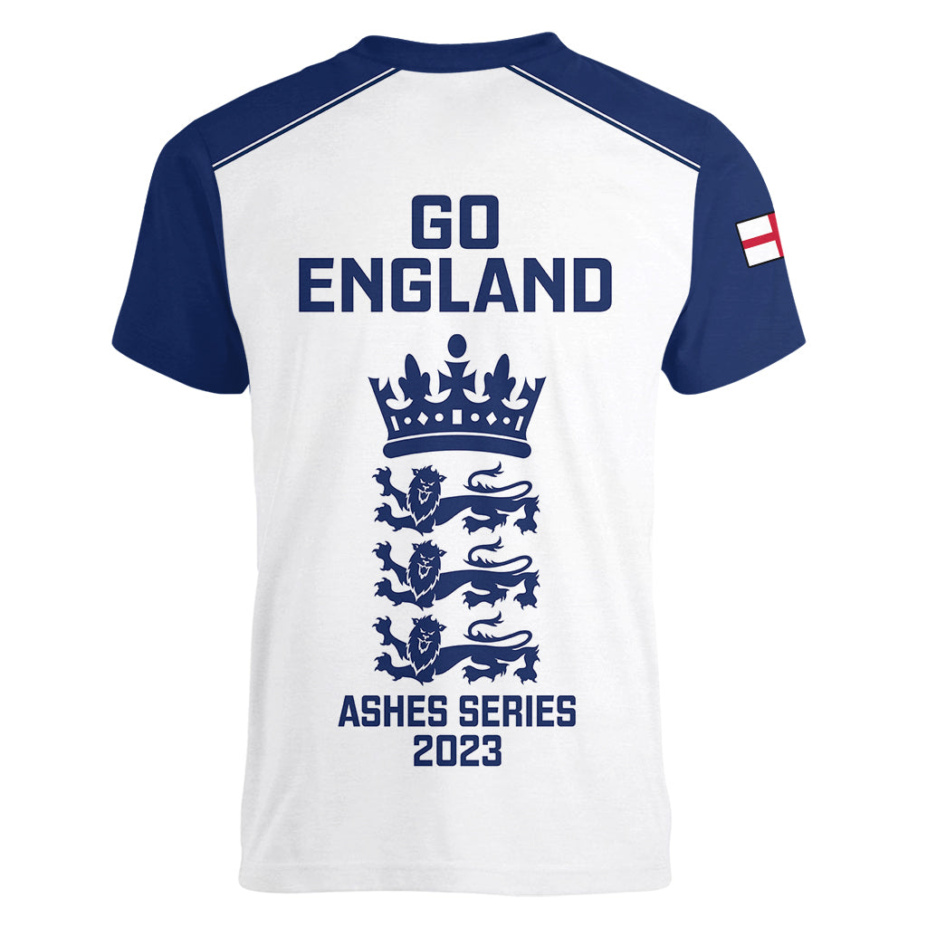 England Cricket Women V Neck T Shirt 2023 Ashes Sporty Version - Wonder Print Shop