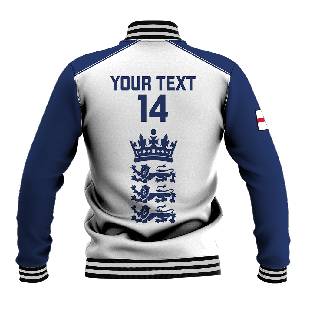 Personalised England Cricket Baseball Jacket 2023 Ashes Sporty Version - Wonder Print Shop