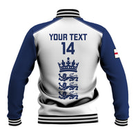 Personalised England Cricket Baseball Jacket 2023 Ashes Sporty Version - Wonder Print Shop