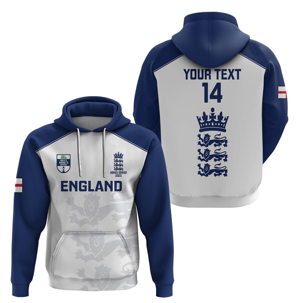 Personalised England Cricket Hoodie 2023 Ashes Sporty Version - Wonder Print Shop