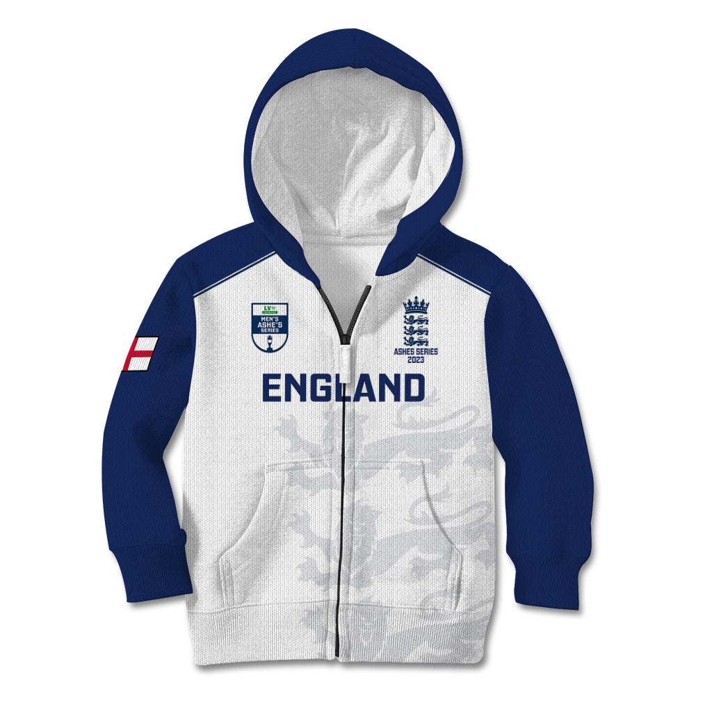 Personalised England Cricket Kid Hoodie 2023 Ashes Sporty Version - Wonder Print Shop