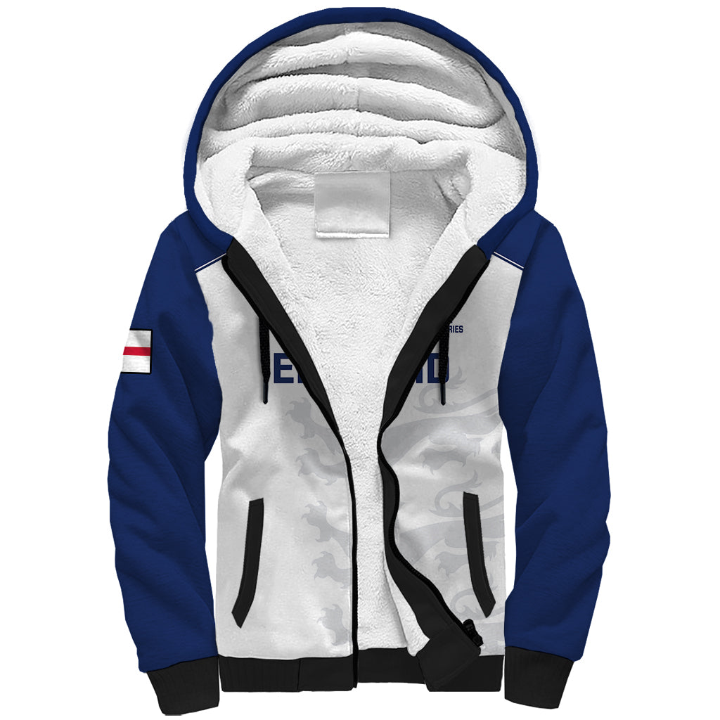 Personalised England Cricket Sherpa Hoodie 2023 Ashes Sporty Version - Wonder Print Shop