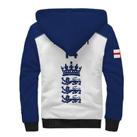 Personalised England Cricket Sherpa Hoodie 2023 Ashes Sporty Version - Wonder Print Shop
