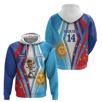 Custom Argentina and Cabo Verde Football 2026 Hoodie La Albiceleste Tubaroes Azuis Together