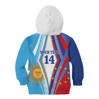 Custom Argentina and Cabo Verde Football 2026 Kid Hoodie La Albiceleste Tubaroes Azuis Together