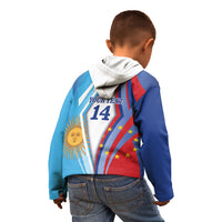Custom Argentina and Cabo Verde Football 2026 Kid Hoodie La Albiceleste Tubaroes Azuis Together