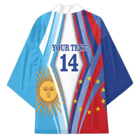 Custom Argentina and Cabo Verde Football 2026 Kimono La Albiceleste Tubaroes Azuis Together